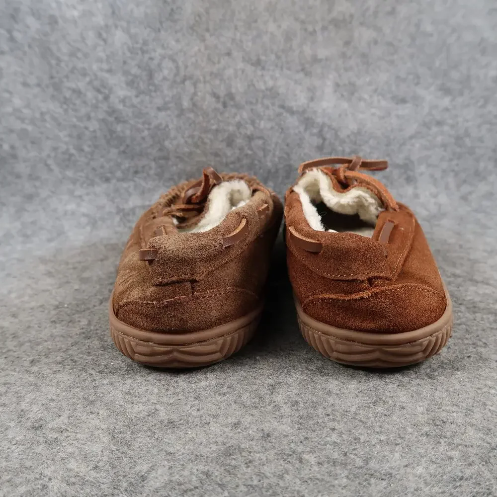 Wonder Nation Shoes Kids 13 1 Slippers Moccasin Loafer Brown Slip On Faux Fur